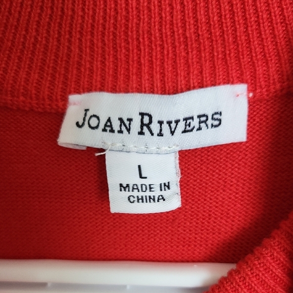 Joan Rivers Red Knit Top - Picture 2 of 5